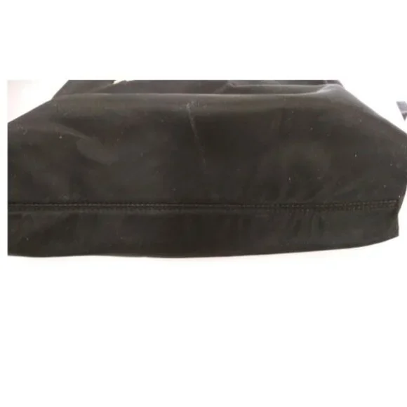 KATE SPADE NY BLACK NYLON PATENT LEATHER SHOULDER BAG WITH SILVER CHAIN … - Picture 8 of 9